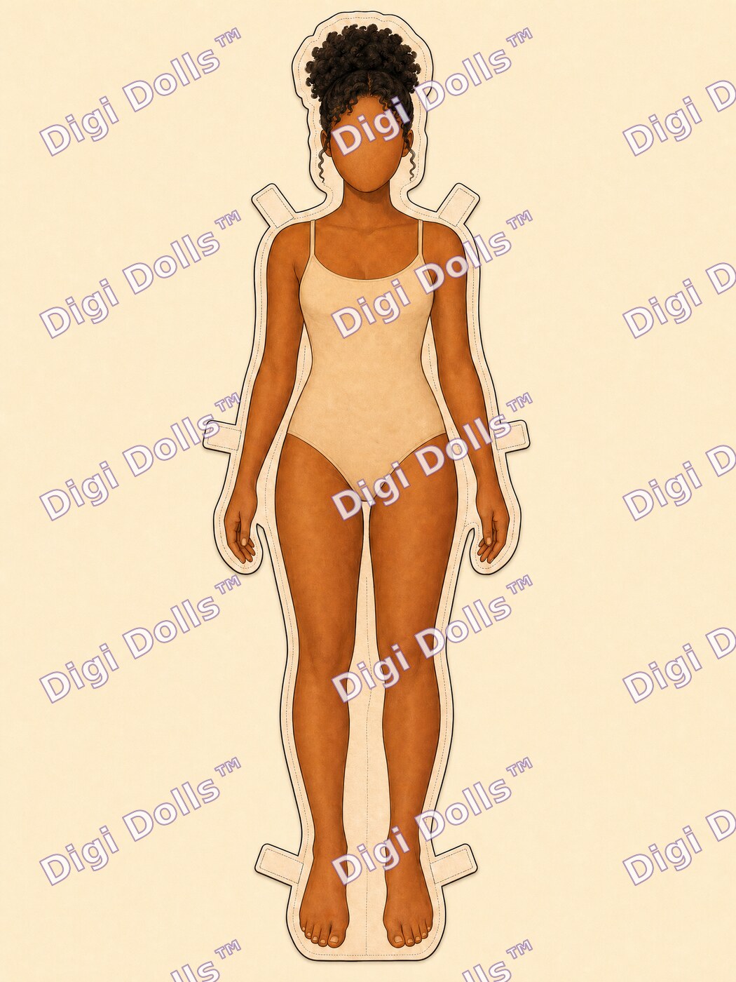 Digi Dolls™ core paper-doll body template sticker sheet
